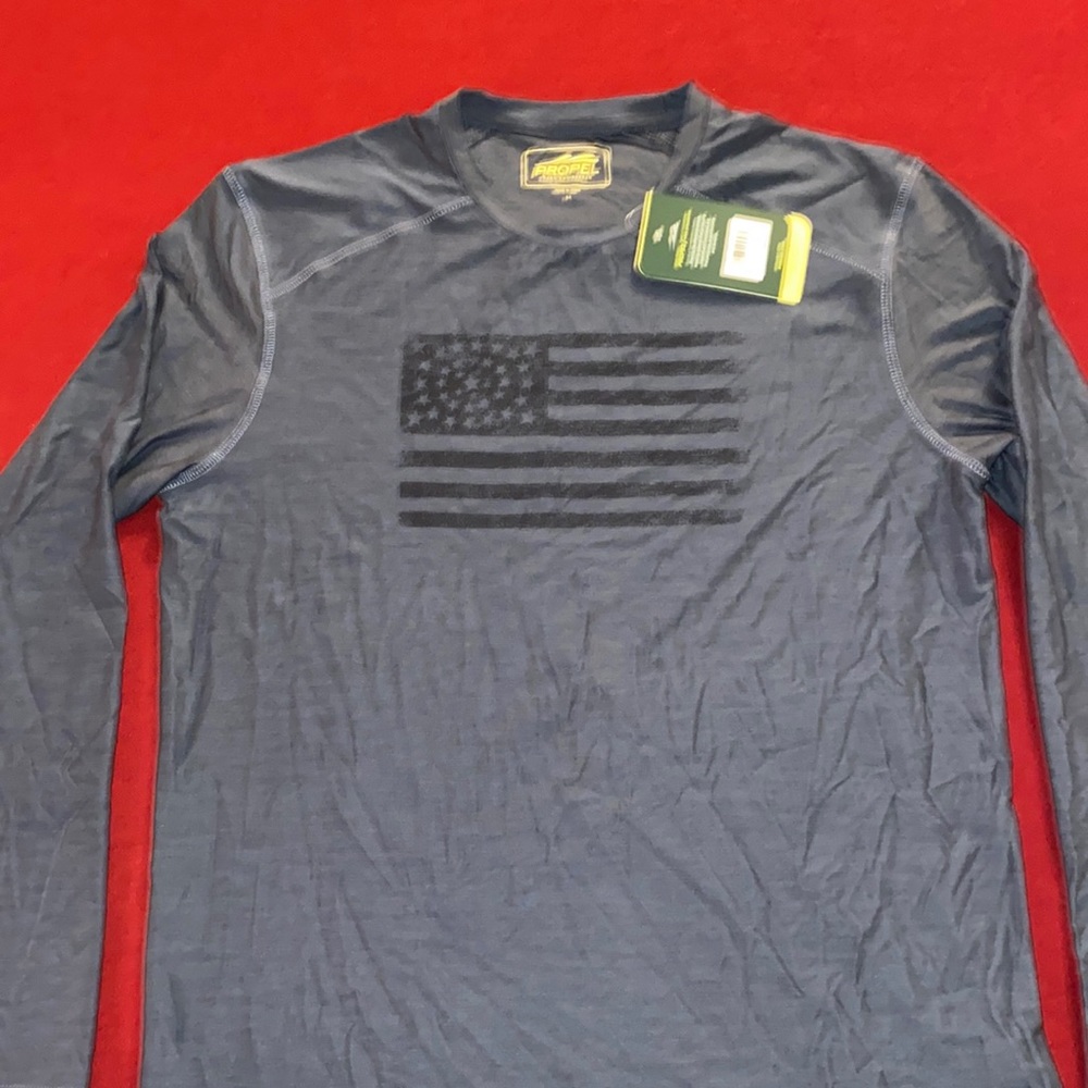 Propel Mens Turbo Dry Performance Shirt American Flag NWT